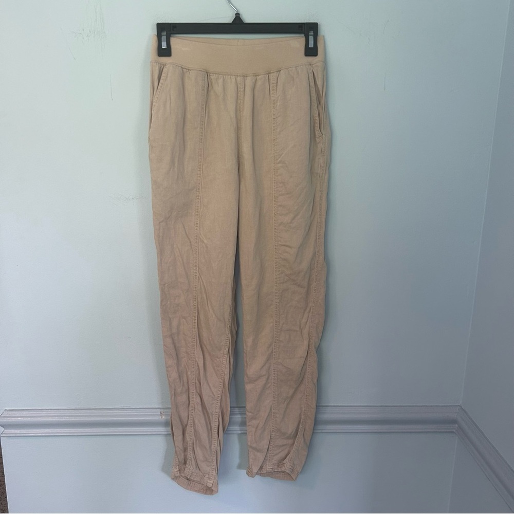 Faherty Tan Linen Blend Pull-On Jogger Pants Size XS